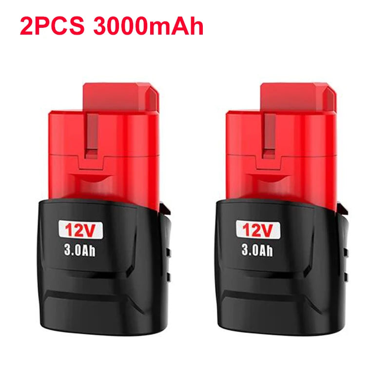 For Milwaukee M12 Battery 6.0Ah/3.0Ah 12V Rechargeable Battery For Milwaukee M12 Tool 48-11-2402 48-11-2411 48-11-2401MIL-12A-LI