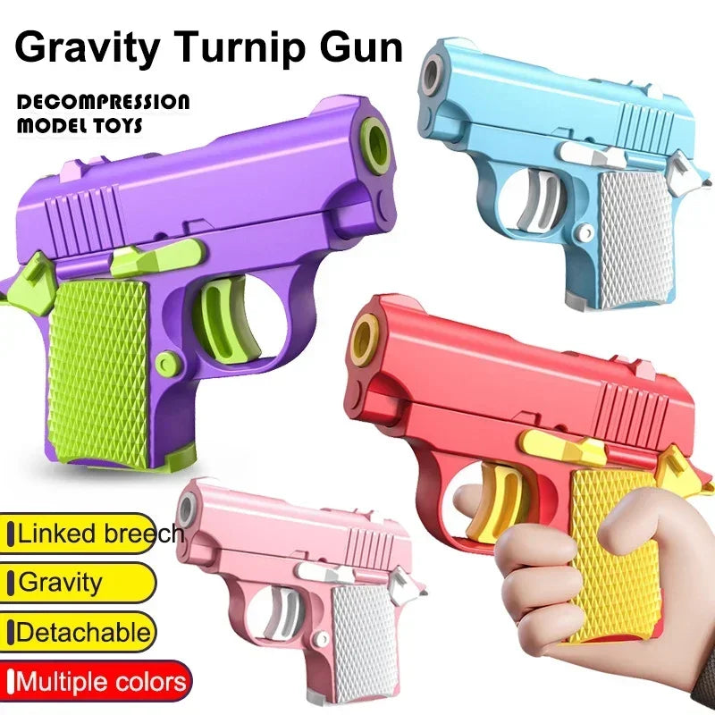 Mini 3D Gravity Printing 1911 Children'S Toy Guns Model Fidget Toy for Kids Adults Stress Relief Toy Children Decompression Gift
