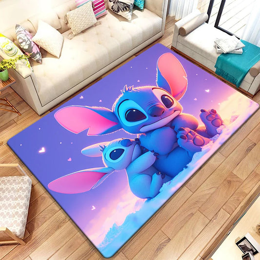 Stitch Cartoon HD Printed Carpet.Rug for Living Room,Bedroom,Decoration,Picnic,Camp,Kitchen Carpet,Crawling Carpet Decoration