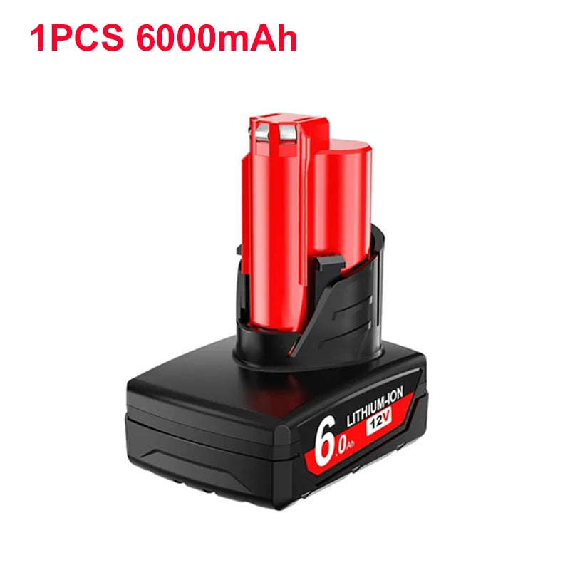 For Milwaukee M12 Battery 6.0Ah/3.0Ah 12V Rechargeable Battery For Milwaukee M12 Tool 48-11-2402 48-11-2411 48-11-2401MIL-12A-LI