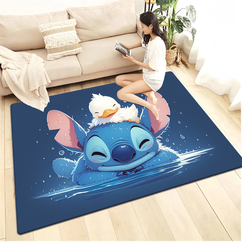 Stitch Cartoon HD Printed Carpet.Rug for Living Room,Bedroom,Decoration,Picnic,Camp,Kitchen Carpet,Crawling Carpet Decoration