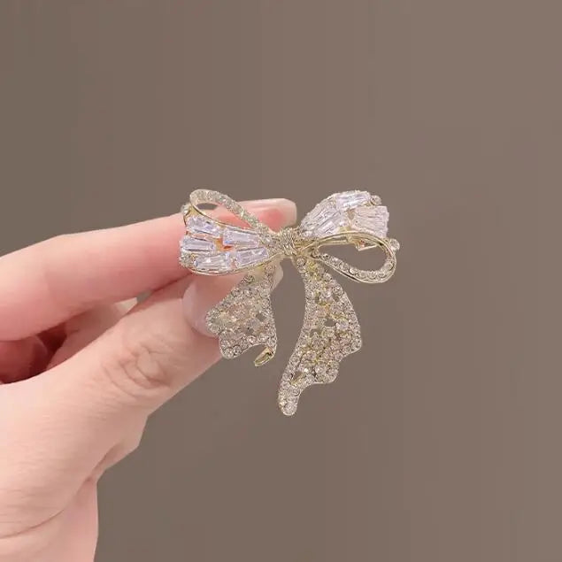 Exquisite Opal Wheat Ear Rhinestone Brooches for Women Crystal Cat’s Eye Stone Pins Suit Clothes Luxury Jewelry Accessories
