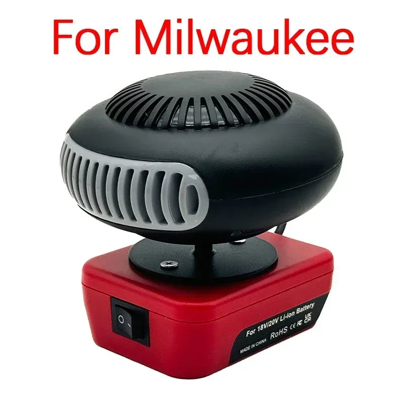 Portable Lithium Electric Power Warm Air Blower Fan Heater Hot&Cold Wind Dual Mode for Makita for Bosch for DeWalt for Milwaukee