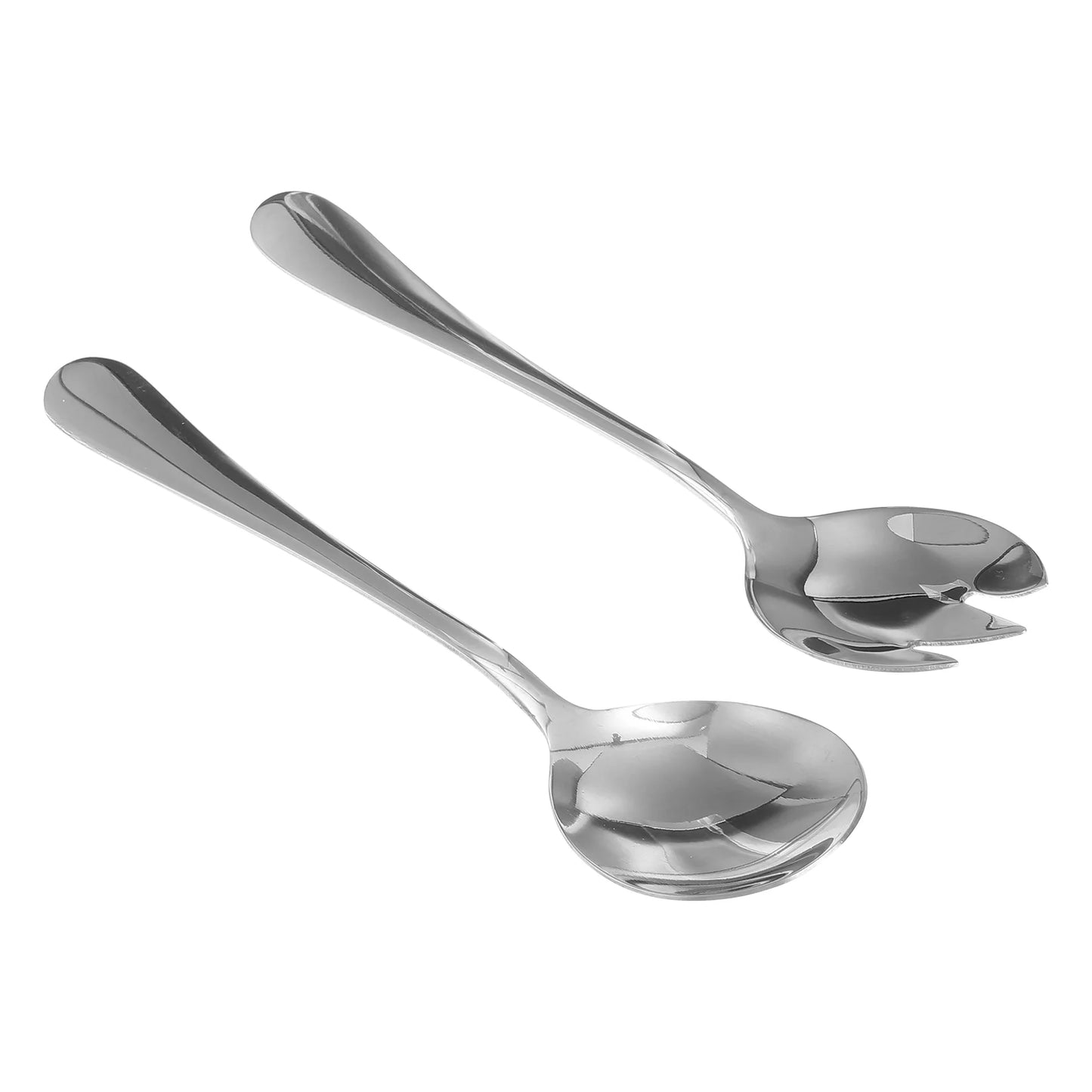 Heavy Duty Stainless Steel Salad Fork and Spoon Serving Set for Party Home Restaurant