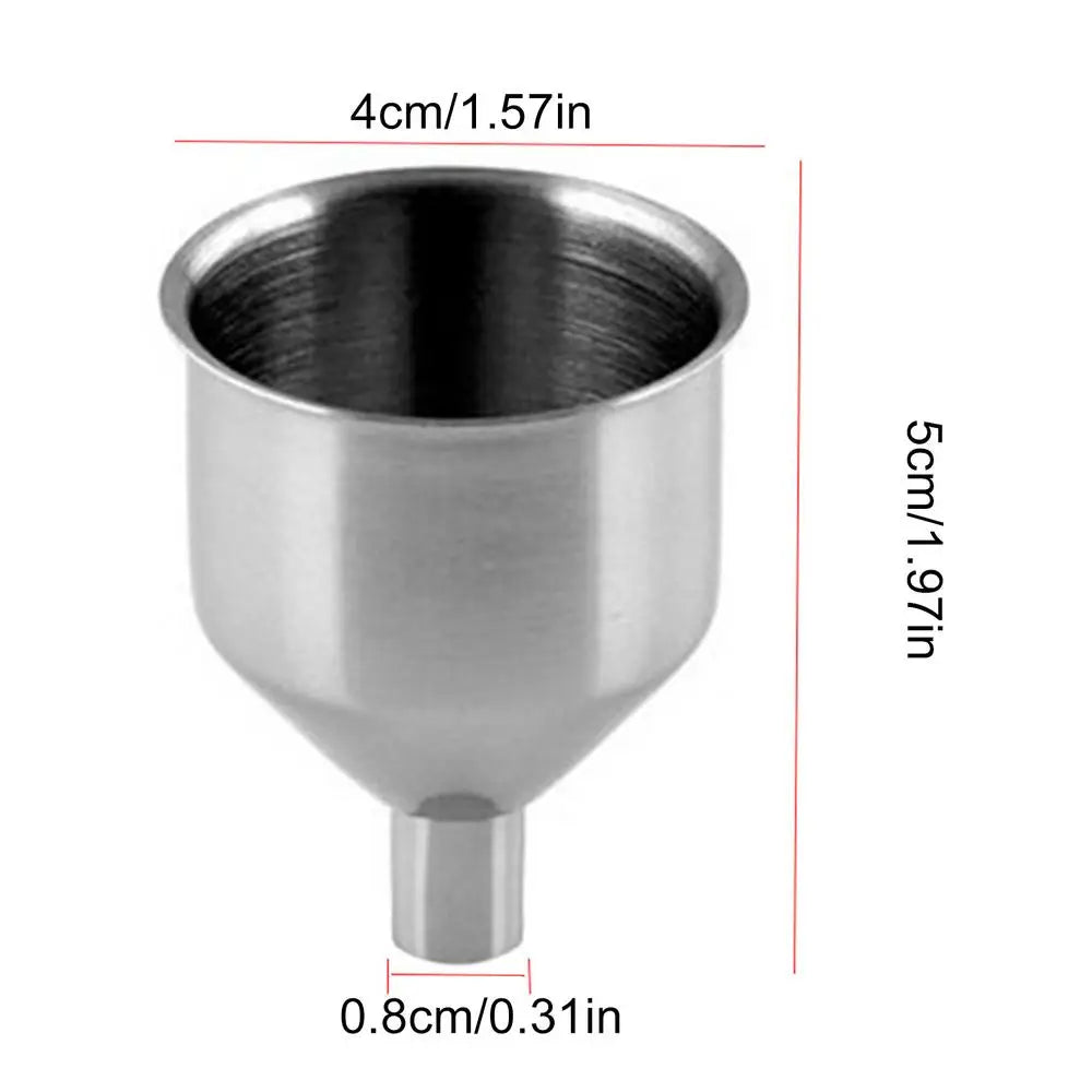 304 Stainless Steel Funnel Metal Wide Mouth Funnel With Strainer Mesh For Cooking Oil Liquid Spices Filter Kitchen Gadgets