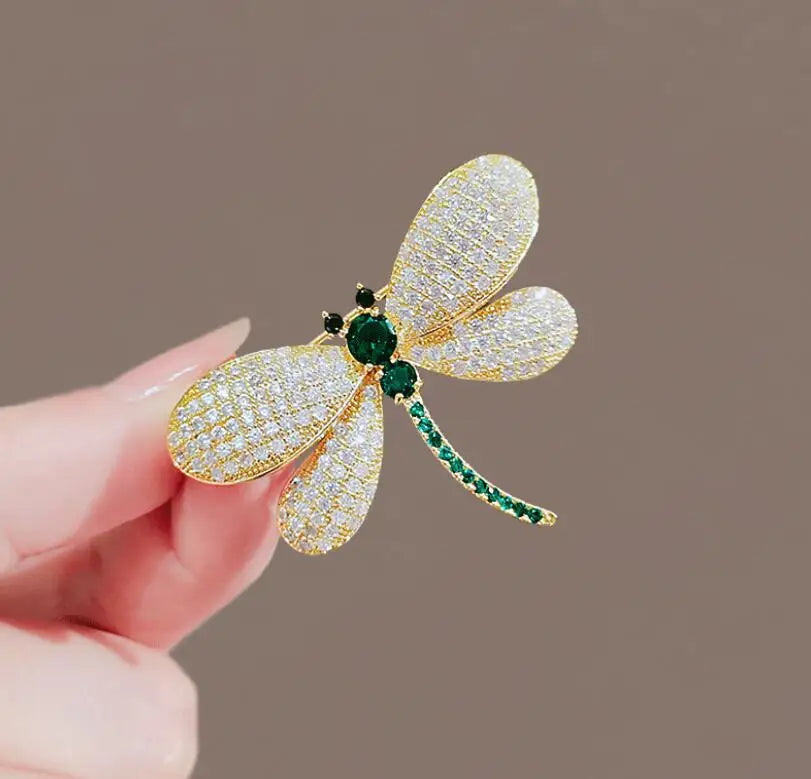 Exquisite Opal Wheat Ear Rhinestone Brooches for Women Crystal Cat’s Eye Stone Pins Suit Clothes Luxury Jewelry Accessories