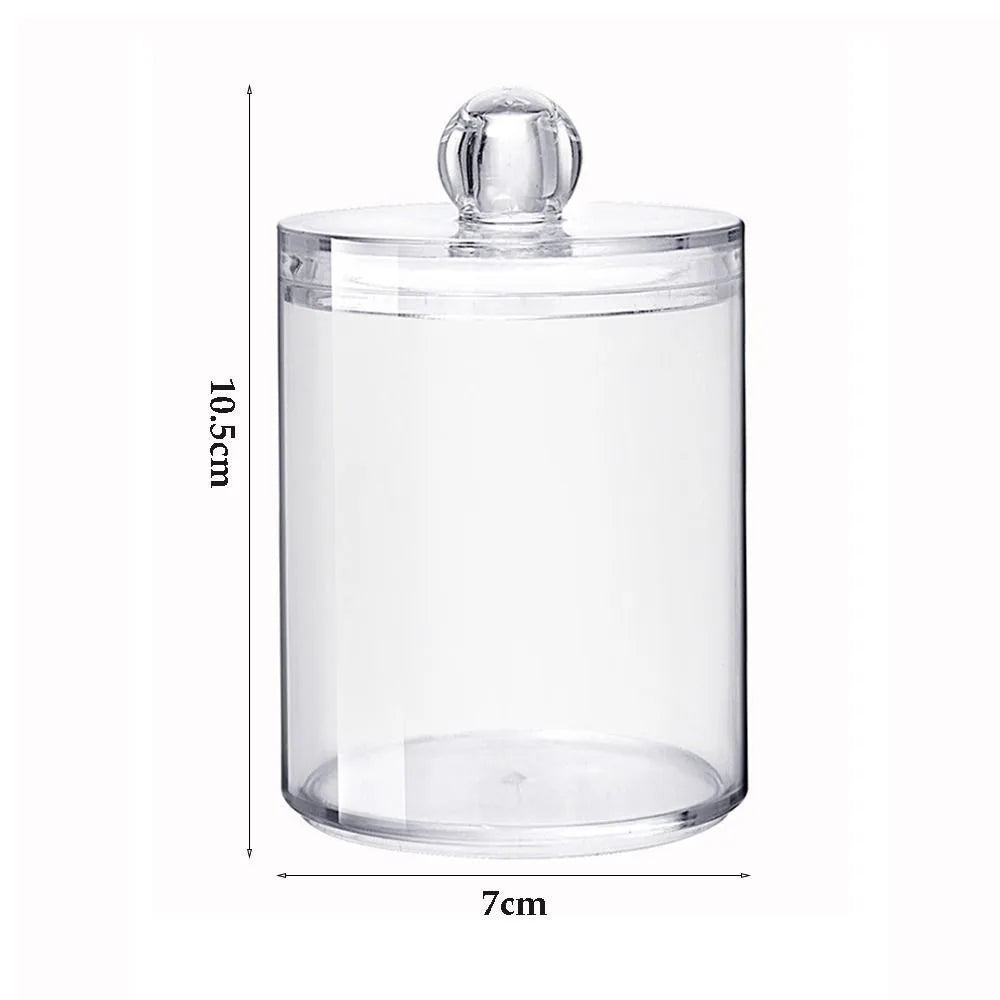 1pcs Acrylic Cotton Swab Makeup Organizer Cosmetics Storage Box Portable Make Up Cotton Pad Holder Container Storage Case