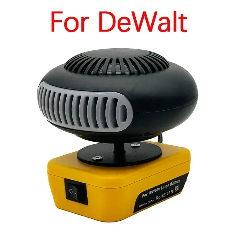 Portable Lithium Electric Power Warm Air Blower Fan Heater Hot&Cold Wind Dual Mode for Makita for Bosch for DeWalt for Milwaukee