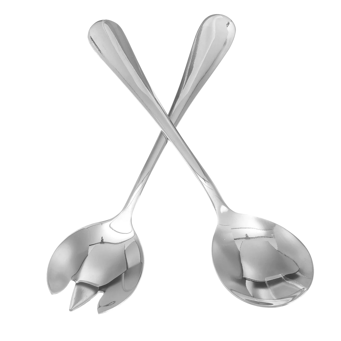 Heavy Duty Stainless Steel Salad Fork and Spoon Serving Set for Party Home Restaurant