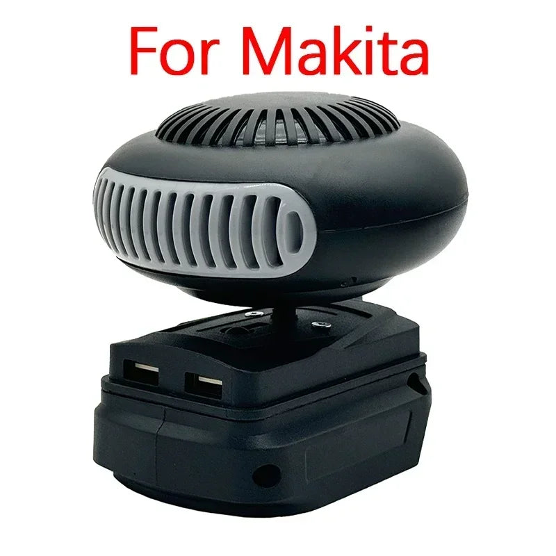 Portable Lithium Electric Power Warm Air Blower Fan Heater Hot&Cold Wind Dual Mode for Makita for Bosch for DeWalt for Milwaukee