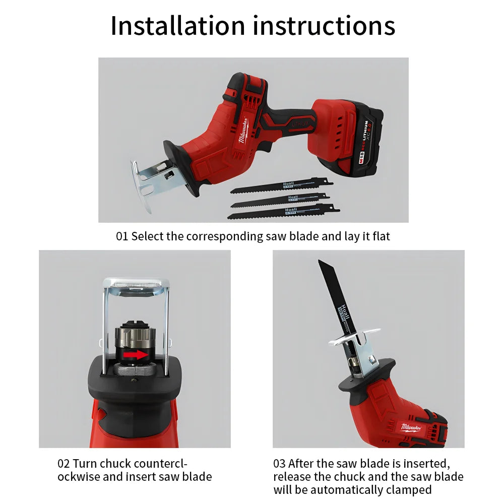 Milwaukee Electric Saw Cordless Multifunction Saw Metal Wood Cutting m18 Battery Saber Saw Portable 3000RPM Saber Saw Power Tool