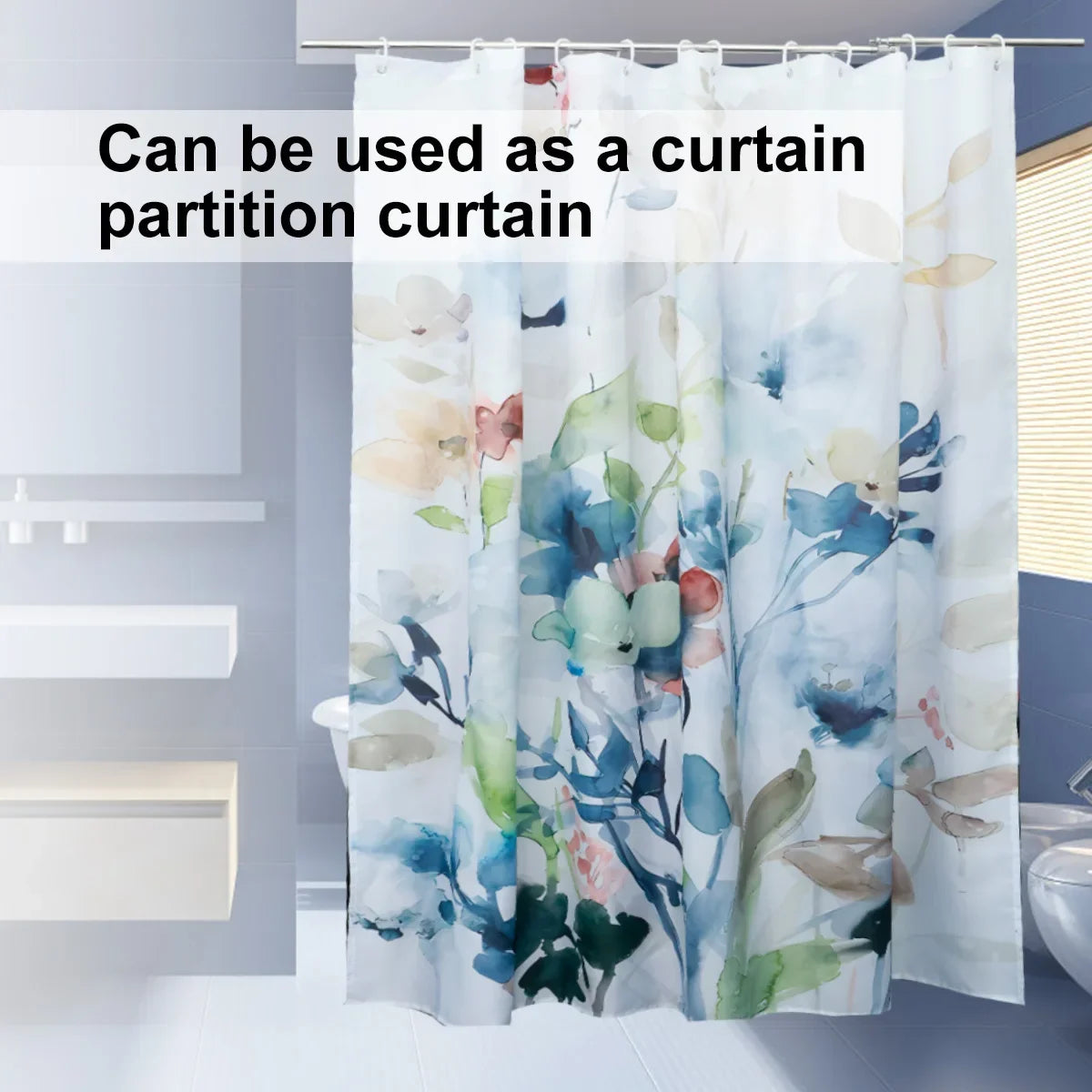 Plants Shower Curtain Waterproof Shower Curtain Polyester Fabric 3D Printing Bathroom Curtains Bathroom Decor With Hooks