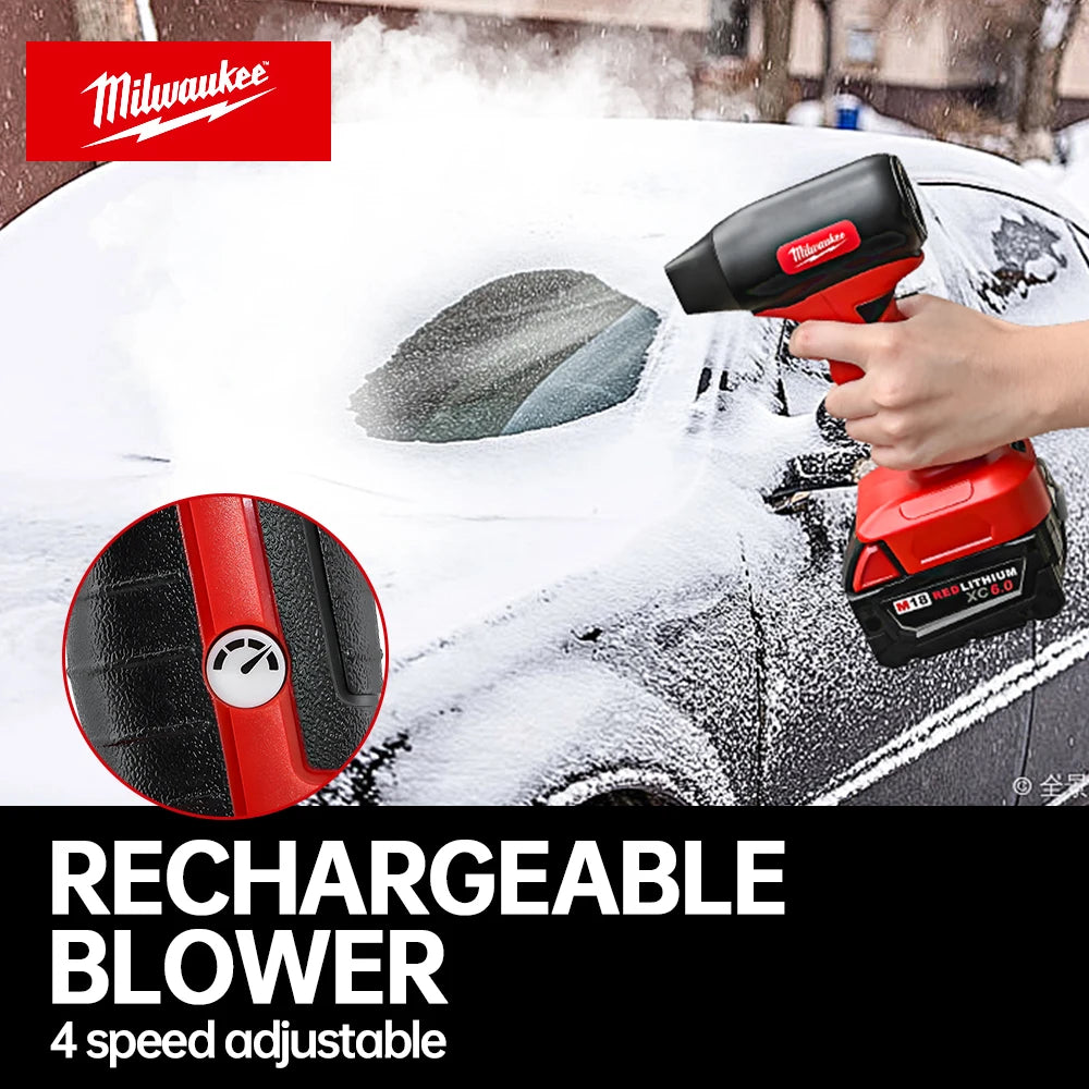 Milwaukee Brushless  Electric Turbo Blowers Jet Fan 45M/S Violent 130000RPM Car Dryer Handheld Dust Blowing Tool For 18V Battery