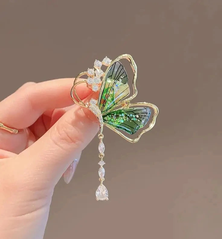 Exquisite Opal Wheat Ear Rhinestone Brooches for Women Crystal Cat’s Eye Stone Pins Suit Clothes Luxury Jewelry Accessories