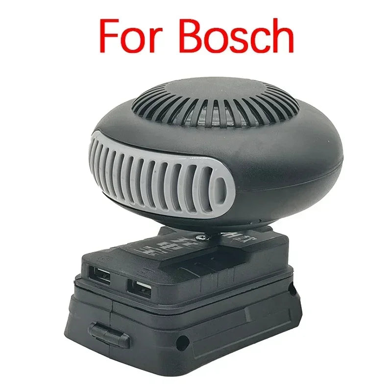 Portable Lithium Electric Power Warm Air Blower Fan Heater Hot&Cold Wind Dual Mode for Makita for Bosch for DeWalt for Milwaukee