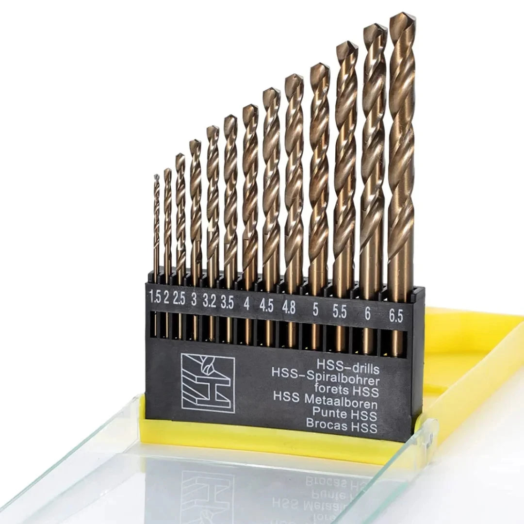 Metric Drill Bit Set 13PCS (3/16"-1/2") Glass Metal Tile Concrete Professional Tungsten Carbide Drill Tip Working Power Tool
